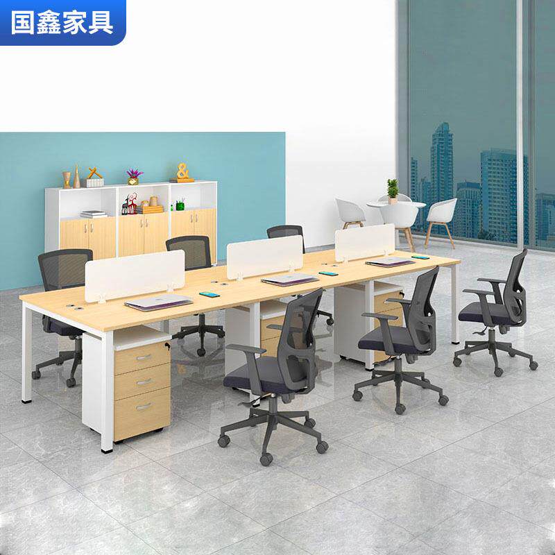 工厂现货办公家具六人位员工办公桌四人屏风卡座办公室桌椅两人位