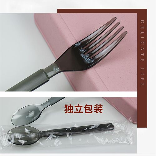 一次性水果捞勺子独立包装加厚长柄甜品蛋糕叉子外卖奶茶餐勺整箱