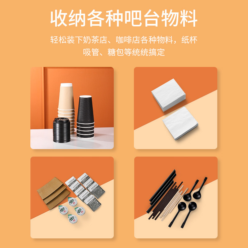 奶茶店吧台用品木质放杯架收纳架原木一次性取杯分杯器放置架专用