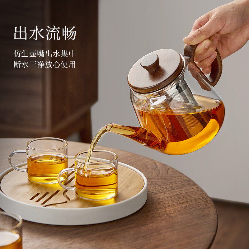 玻璃泡茶壶2025新款煮茶壶家用耐高温不锈钢过滤茶水分离花茶壶