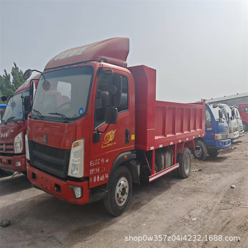 出口5吨-10吨小型豪沃翻斗车4米2单排箱货轻卡工地垃圾自卸运输车