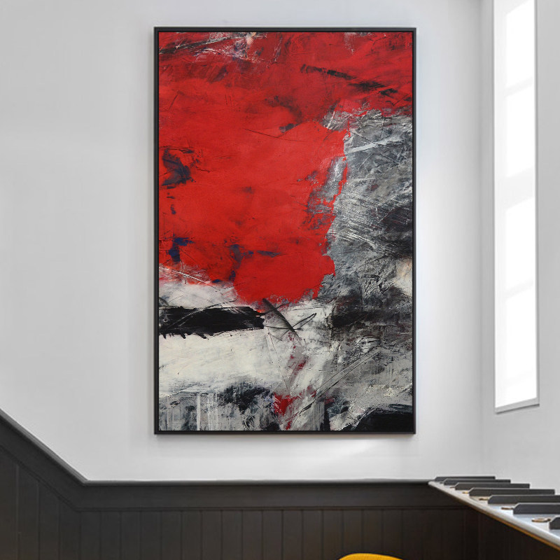 现代简约装饰画客厅三联抽象画组合挂画玄过道走廊壁画纯手绘油画