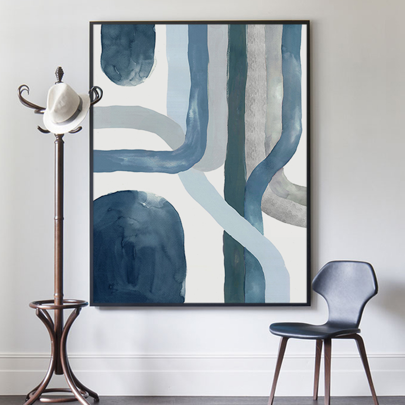 现代简约抽象画手绘油画装饰画客厅挂画走廊玄关壁画背景墙莫兰迪