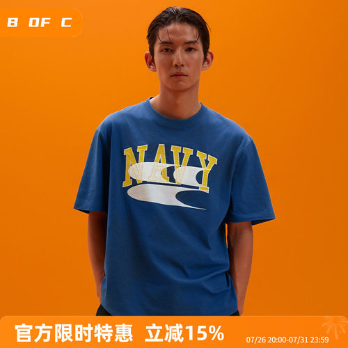 CryingCenter联名bofc 复古NAVY贴布绣短袖TEE