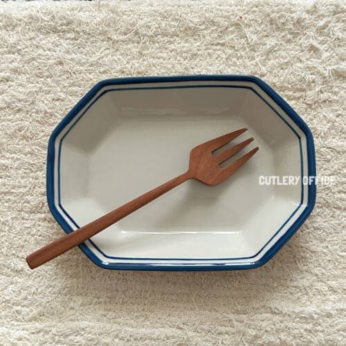 Cutlery | 复古经典简约线条韩国博主onnuk同款八角盘小众早餐碟