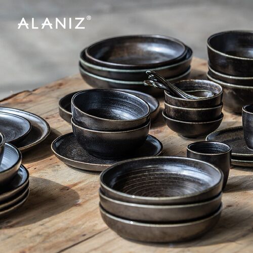 alaniz南兹DX盐之花牛排盘子汤碗西餐盘盘子菜盘面碗米饭碗陶瓷碗