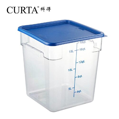 CURTA科得PC食品储物盒2-4-6-8-12-18-22L方形保鲜盒加厚消毒方桶