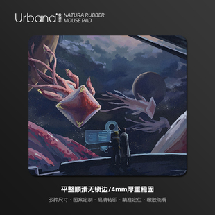 群星stellaris鼠标垫方形加厚护腕防滑电脑桌垫二次元动漫fps游戏