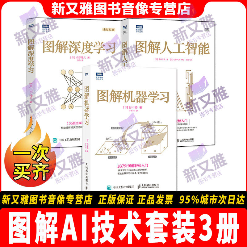 图解AI技术套装3册正版入门教程图片