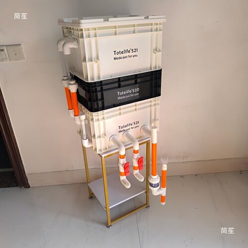 工业风内置水泵周转箱过滤原生鱼缸内置水泵过滤系统内置变垒德株