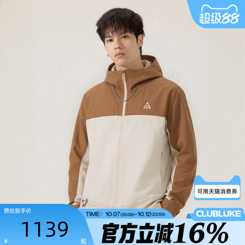 NIKE耐克男秋ACG MORPHO户外徒步登山拒水连帽夹克外套HJ2688-281