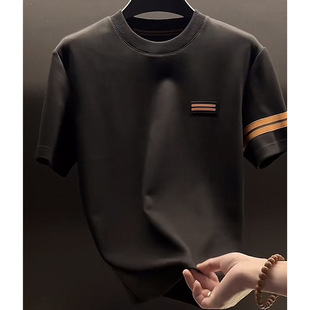 男士早春夏季新款轻奢设计师高级小众2026年老钱风男女同款T恤