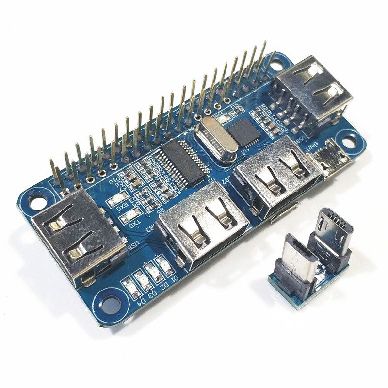 树莓派4/Zero W USB转以太网 RJ45网口 USB HUB集线器分线器