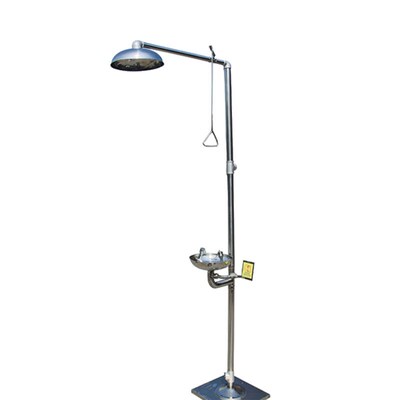 越翔安防YXYX-FH-S304不锈钢复合紧急喷淋洗眼器立式紧急冲淋洗眼