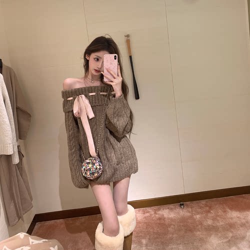 你的懒懒llan针织毛衣裙