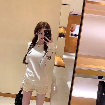 你的懒懒llan夏日华夫格印花t恤