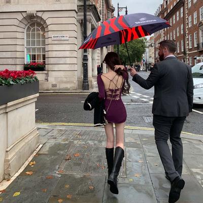 你的懒懒llan露背针织绑带连衣裙