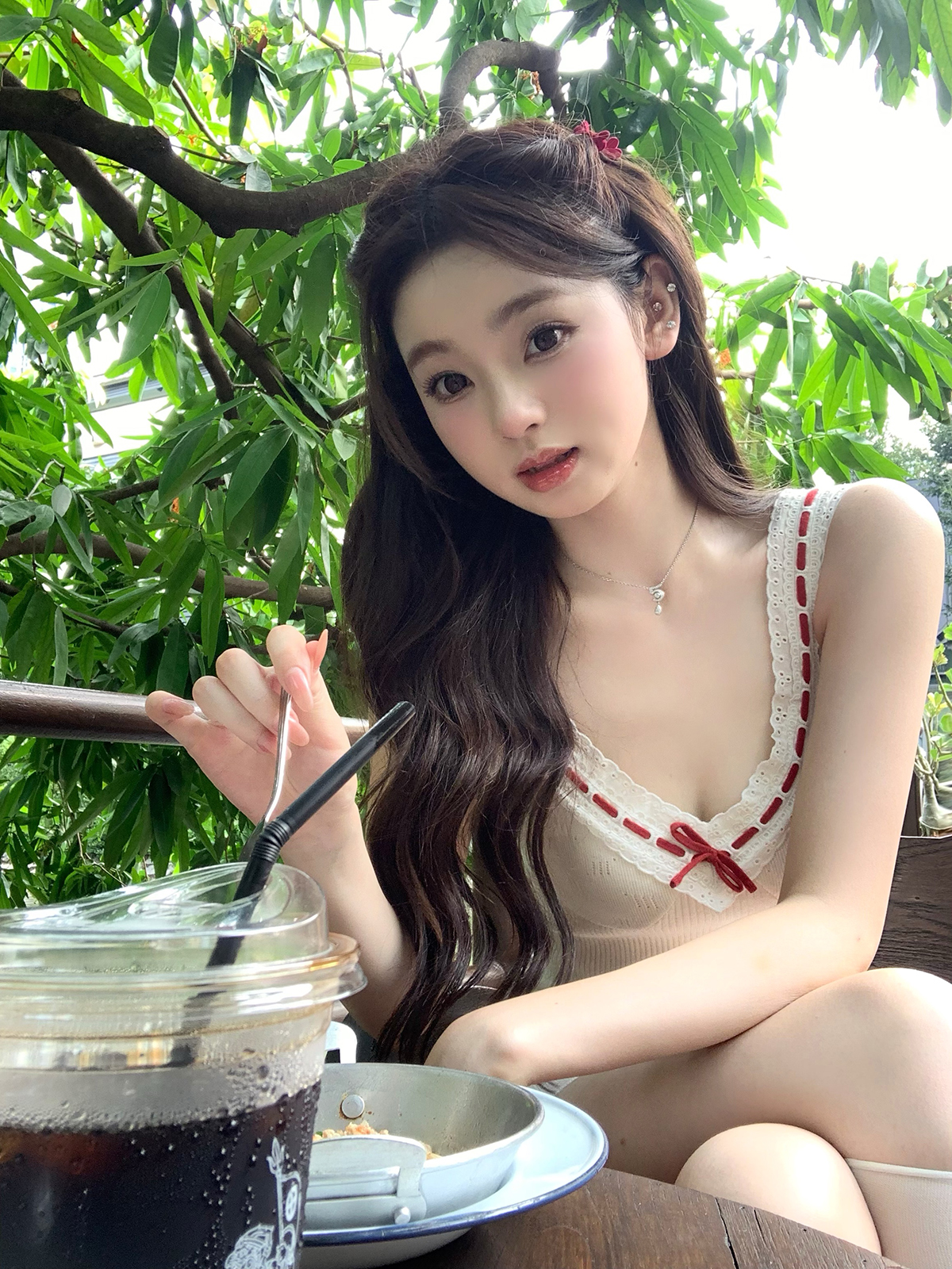 你的懒懒llan甜心辣妹双色针织裙