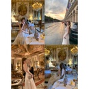 你的懒懒llan【重瓣精灵】高级感性感蕾丝大露背吊带连衣裙长裙女