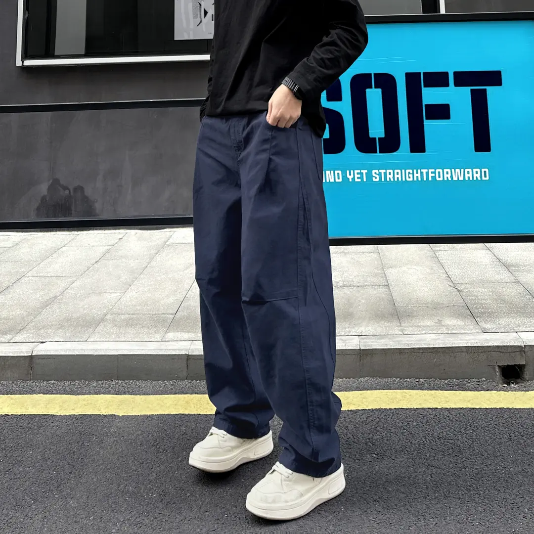 nologo official美式宽松工装裤子男款春秋季直筒休闲运动阔腿裤