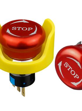 M19mm/M22mm蘑菇头急停按钮铝合金1开闭2开2闭3脚6脚急停开关