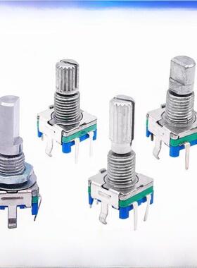 EC11旋转编码器/编码开关/数字电位器 15/20mm梅花半轴 5脚带开关