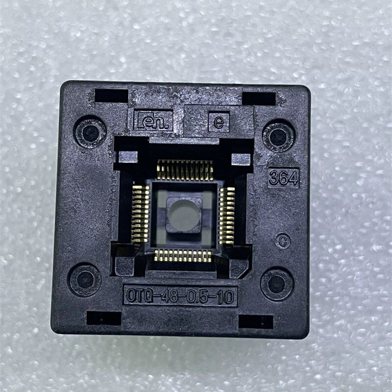 Enplas测试座OTQ-48-0.5-10 烧录座0.5间距 适配座 QFP48/TQFP48