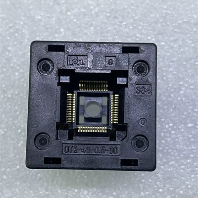 Enplas测试座OTQ-48-0.5-10 烧录座0.5间距 适配座 QFP48/TQFP48