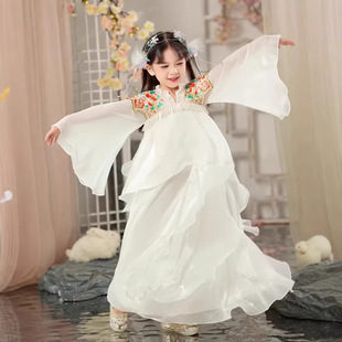 2026新款原创汉服女童儿童古风改良襦裙超仙古装中国风女宝连衣裙