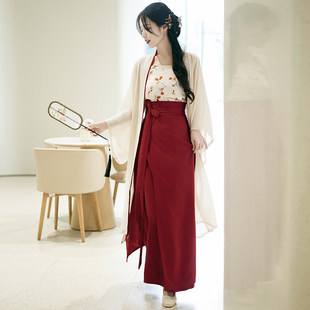 2026新款枳羽棠汉服沁夏宋制汉服女长干寺旋裙吊带国风日常覆古通