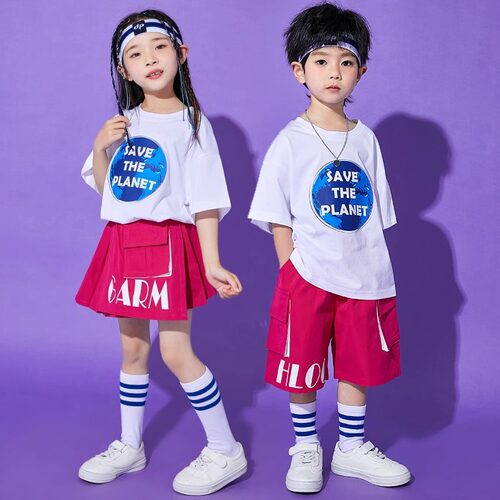 2026新款儿童啦啦队演出服小学生运动会班服分体男女童六一幼儿园