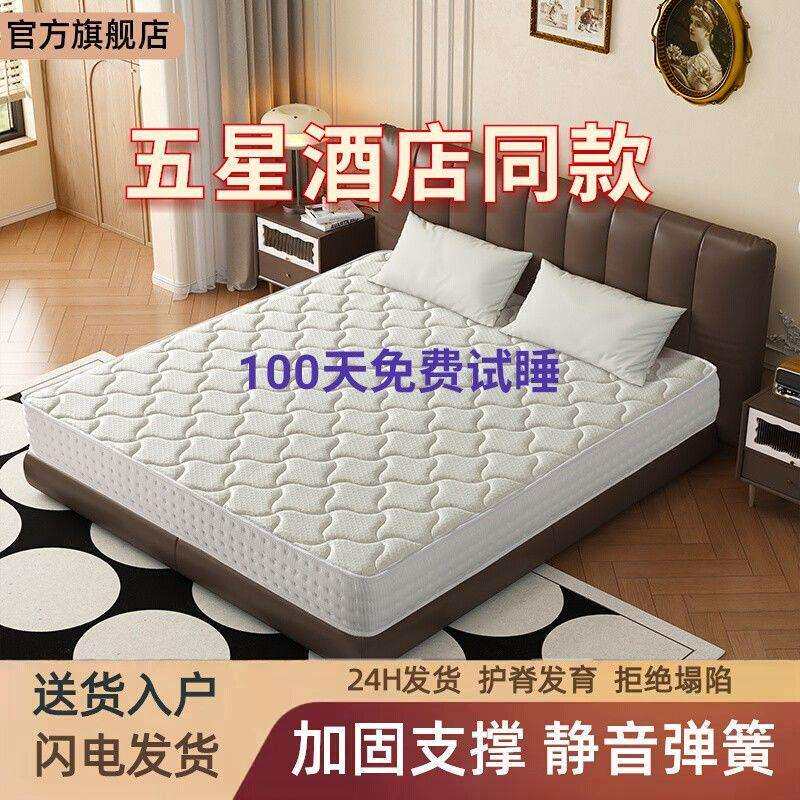 弹簧床垫席梦思床垫五星级酒店天丝静音护脊卧室两用床垫25cm加厚