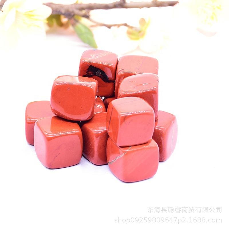 水晶红碧玉碎石原石抛光石摆件消磁鱼缸造景盆栽装饰墙面装潢
