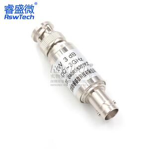 睿盛微 2W BNC-JK 3DB公转母 BNC/Q9固定同轴衰减器50欧姆 0-3G