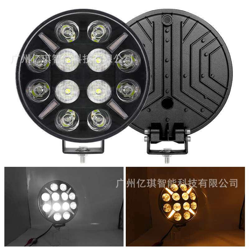 跨境爆款9寸12led欧卡外置工作灯射灯汽车越野车工程车前杠车顶灯