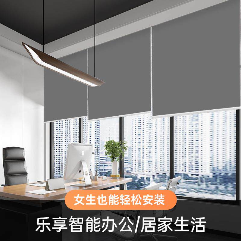 2025新款家用遮光卷帘办公室遮阳小窗户百叶窗帘卷拉式卫生间防水