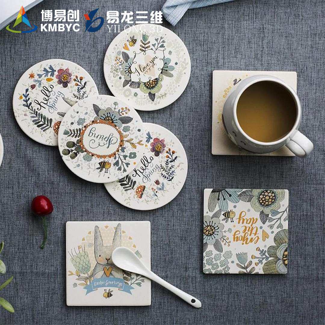 onepass工业UV打印机 软木垫高速彩印设备塑料杯垫logo印花机厂家