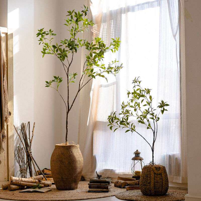仿真绿植马醉木室内客厅摆件假枝叶绿植落地装饰仿真植物盆栽