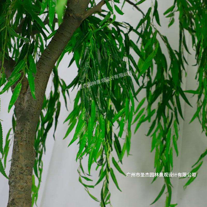 仿真垂柳展厅布景装饰歪脖子假树垂柳 树胶杆 假柳树舞台道具假树