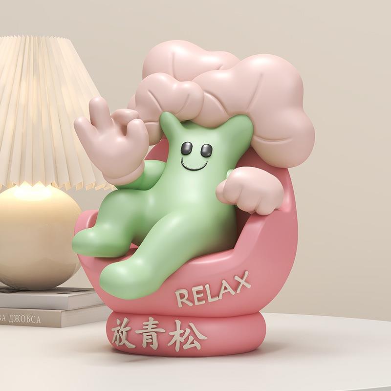 放青松情绪稳定神器可爱电视柜酒柜小摆件办公桌面解压装饰品