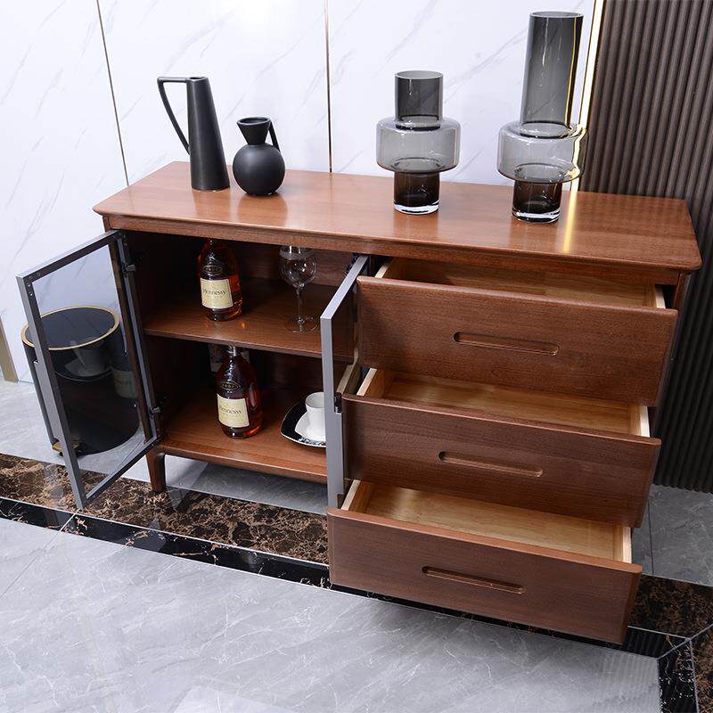 榉木餐边柜厨柜现代中式极简全实木餐厅餐具柜