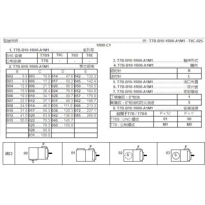 DENISON丹尼逊叶片泵T6D-014-1R01-C1 1R00 1R02 1R03 T6D-017