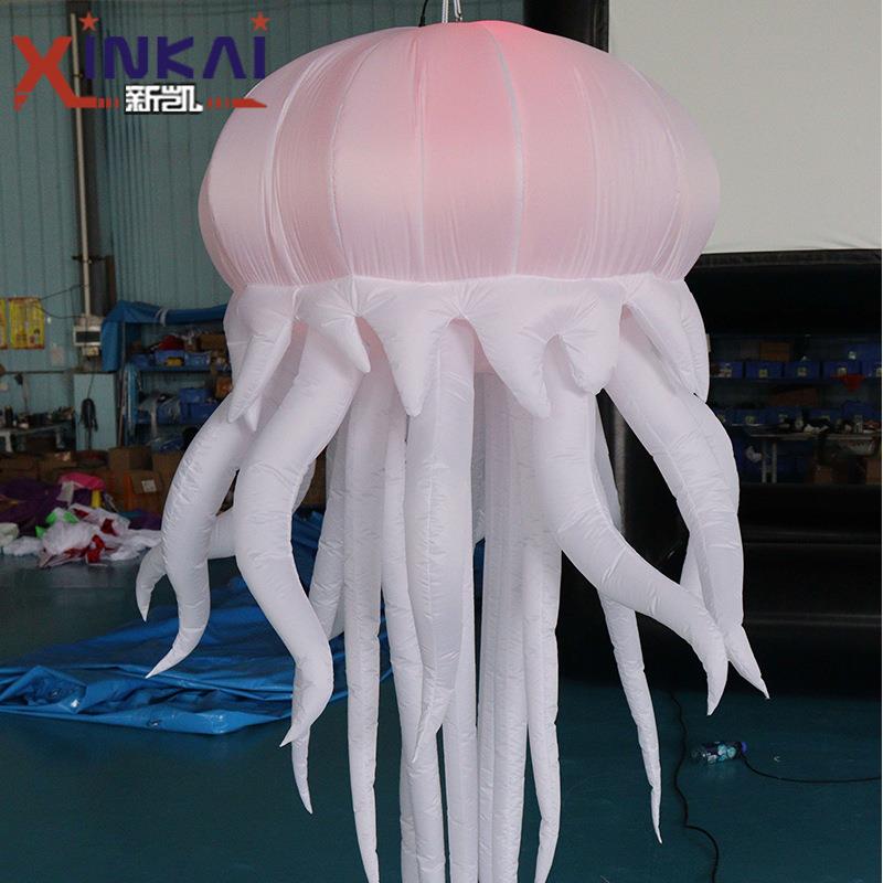 海洋主题布置挂饰吊挂灯光水母气模模型商场酒吧舞台派对装饰道具