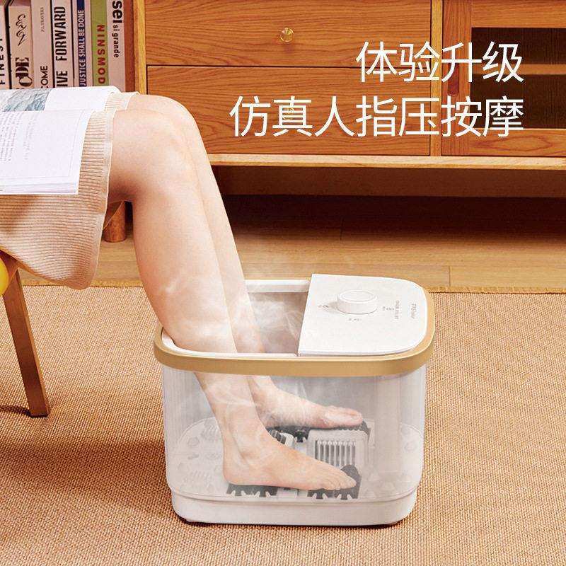 足浴盆滚轮按摩洗脚盆恒温加热泡脚桶家用水柱冲浪足浴器