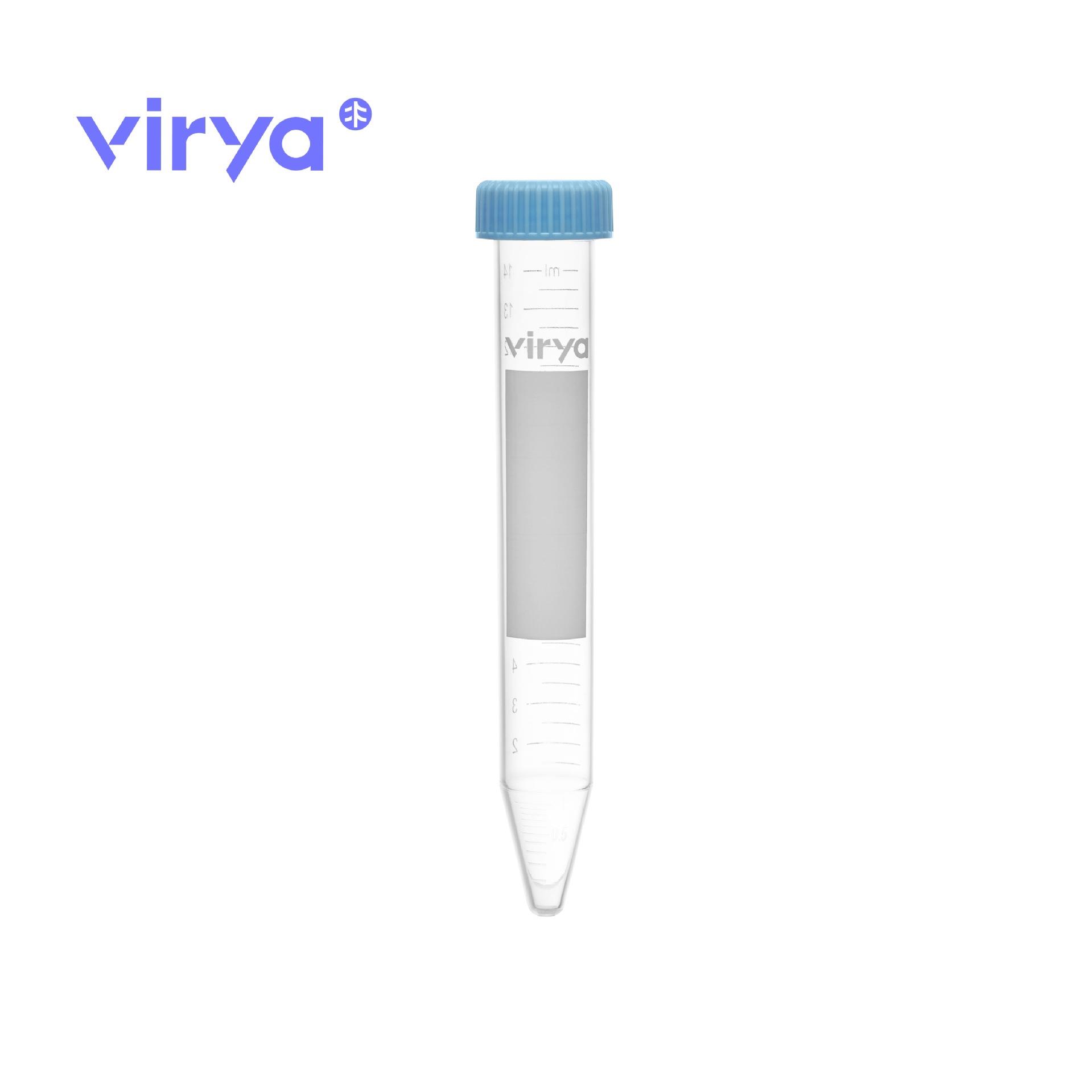 Virya塑料离心管 50ml离心管聚丙烯材质 螺旋盖 尖底 灭菌袋装