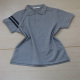 子藏蓝杠POLO衫 袖 班服男童女童校服 短袖 高中小学生浅灰色T恤夏季