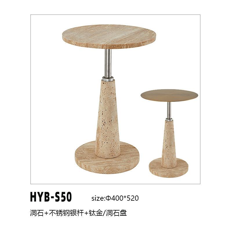 YH54创意石头小边几角几仿古落地家居室内客厅摆件沙发酒店小茶几