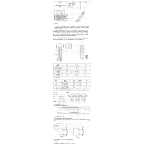 WS2812B灯珠 直插F5MM RGB幻彩发光二极管圆头透明带内置IC可编程