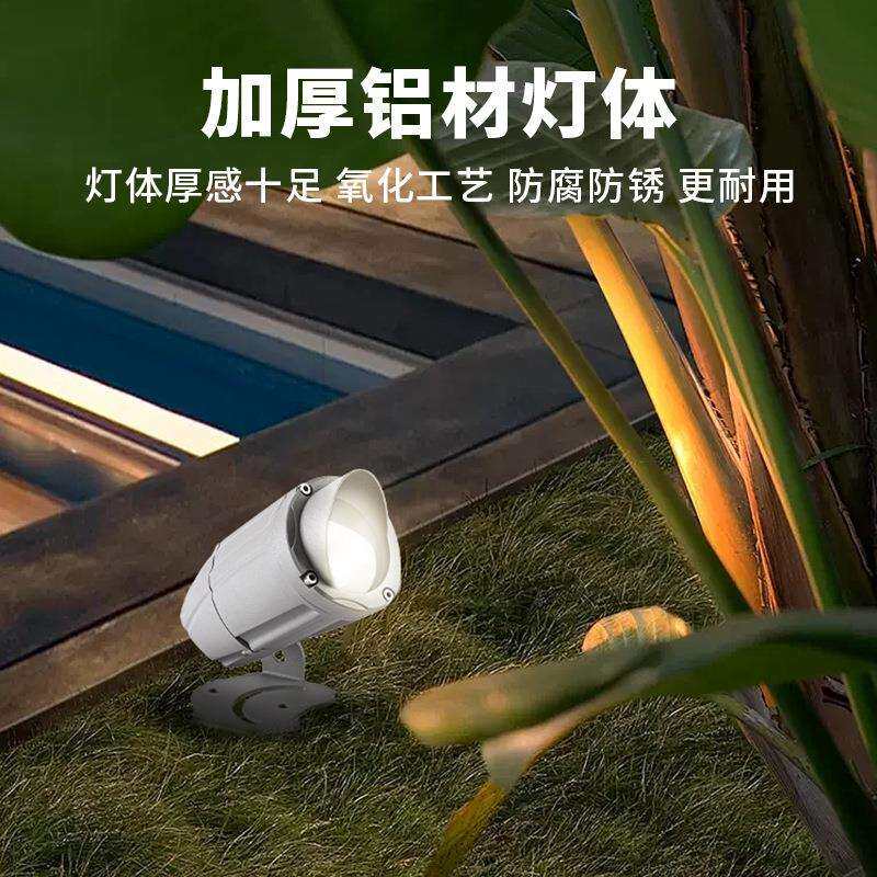 跨境新款LED投光灯小手雷投光灯led射灯照树灯厂家现货投光灯