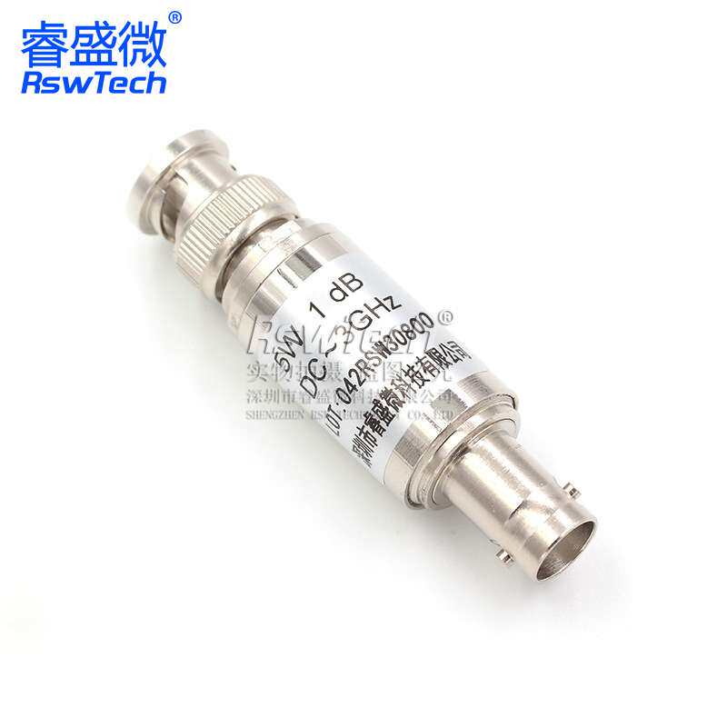BNC-JK 5W固定衰减器 Q9同轴DC-3GHz接头 1DB 50欧姆公转母衰减器